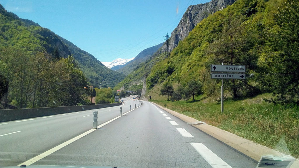 the road to Moutiers from Brides-les-Bains
