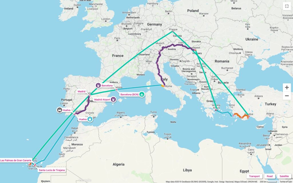 Summer 2019 - Tenerife to Turkey and back