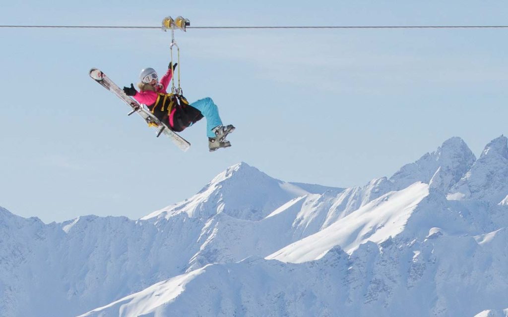 Val Thorens La Tyrolliene World's highest zipline