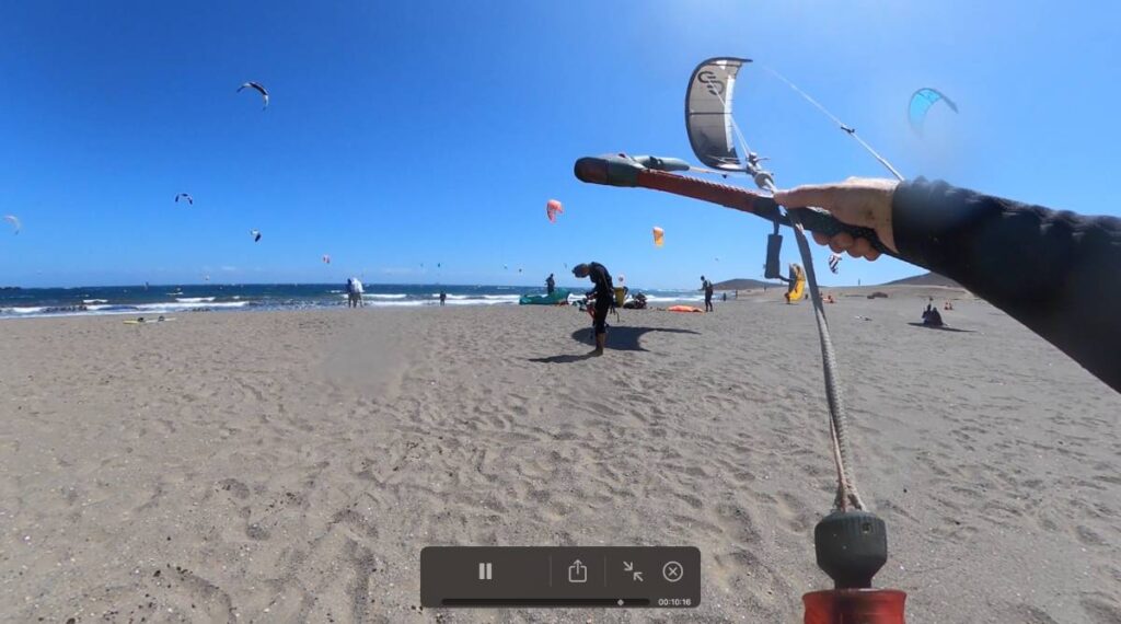 learning kitesurfing on Tenerife, day two at El Medano