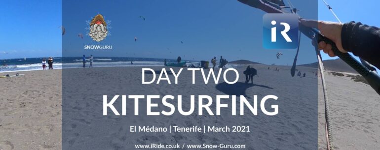 day two learning kitesurfing on Tenerife